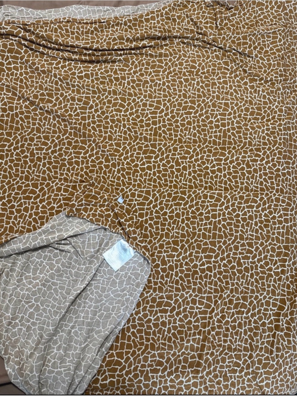Posh Peanut Brown Giraffe-Print Kids Joggers